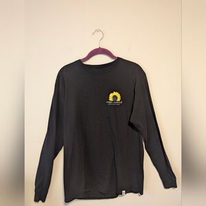 SIMPLY SOUTHERN Women's Black "Blessed Gigi" Long Sleeve Sunflower Tee Medium